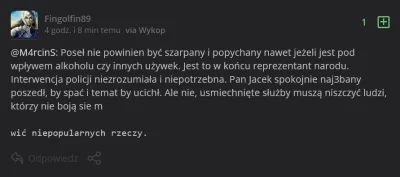 M4rcinS - @Smarek37: a tu aktywna obrona pijanego Ryszarda Wilka (którego pomylił z J...