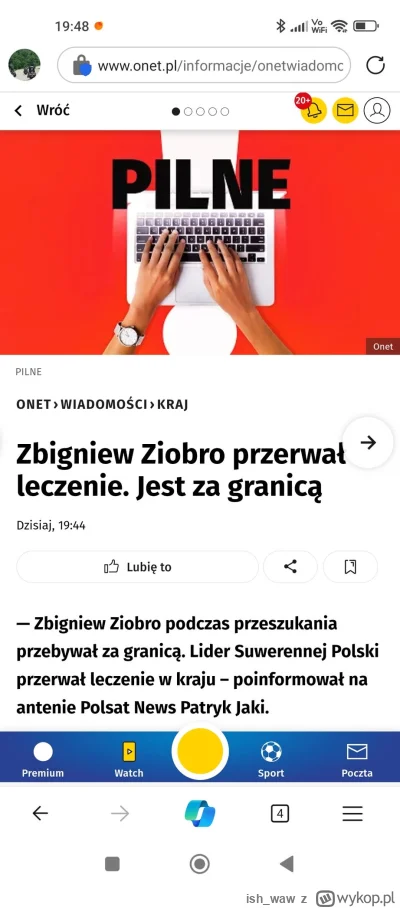 ish_waw - Podobno Zero spie*dolił ze szpitala?

#bekazpisu #polityka