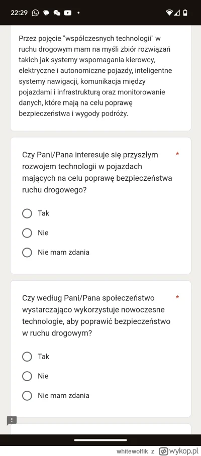 whitewolfik - @Gogoli90: nieasz czasem literówki w pierwszym pytaniu? Czy te pytania ...