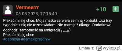 Emble - @Vermeerrr po co w ogóle do niej wracałaś jak ma na Ciebie ewidentnie #!$%@??