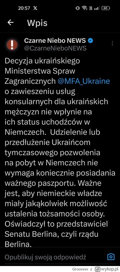 Grooveer - Niemcy otwierają wolną furtkę dla Ukraińców, którzy nie chcą walczyć na fr...