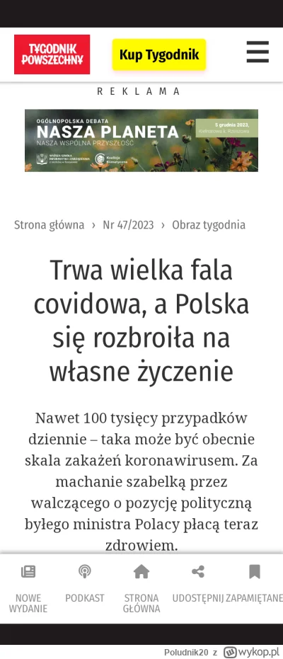 Poludnik20 - #zdrowie #covid #koronawirus #zdrowie #polityka #tygodnikpowszechny