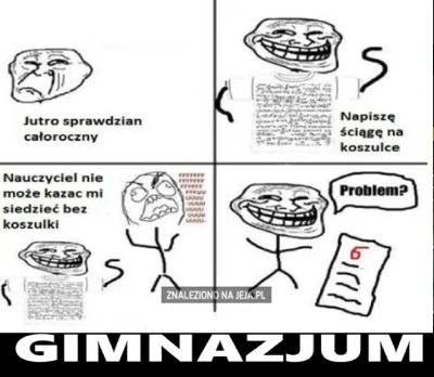 szmergieluszaty - #gimnazjum #gimbusy #gimbynieznajo
Wpis nr.6
,, Ściągi '' 
Jeśli ch...