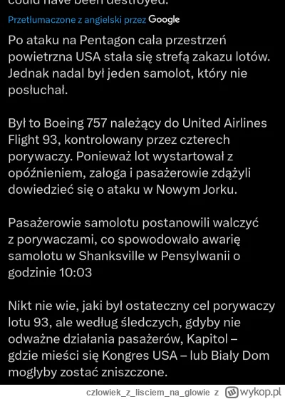 czlowiekzlisciemnaglowie - Pamiętam jak dziś, TVN24 podał 11 września 2001, ten samol...