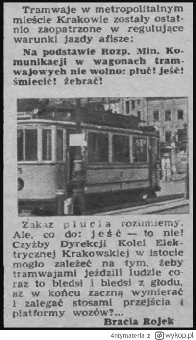 4ntymateria - Bo umrzecie z głodu ( ͡° ʖ̯ ͡°)
#mpkkrakow #krakow #ciekawostki #ciekaw...