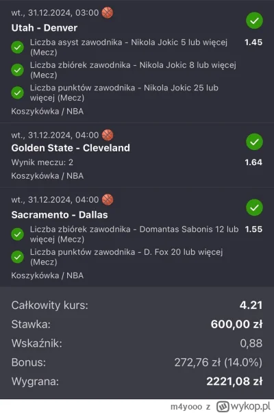 m4yooo - Ajjj az Wam sie pochwalę jaki kupon mi ładny siadł w Sylwestra… miło zacząć ...