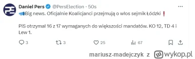 mariusz-madejczyk - PiSowi ubywa kolejne wojewodztwo:))) https://twitter.com/PersElec...
