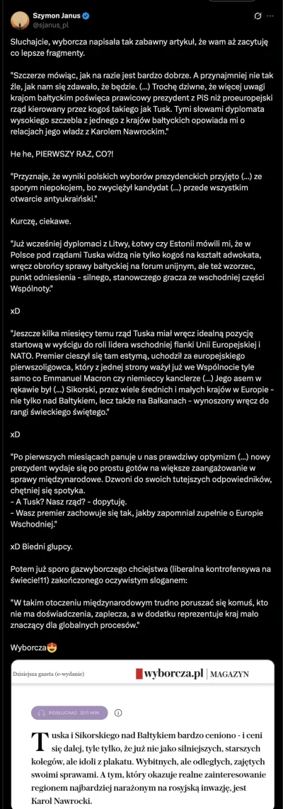 huncwot_ - Jeśli faktycznie jest tak, jak pisze „Wyborcza”, że politycy tych krajów w...