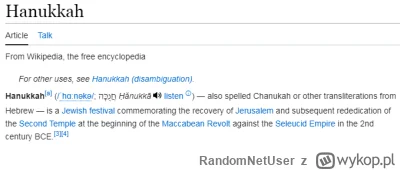 RandomNetUser - #braun #antysemityzm #zydzi

Ale Wy wiecie, że święto Chanuki nie ma ...
