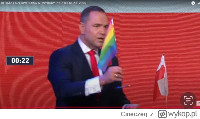 Cineczeq - Zastanawiacie się jak Karol Nawrocki wnosi flagę LGBT na debaty. Otóż już ...
