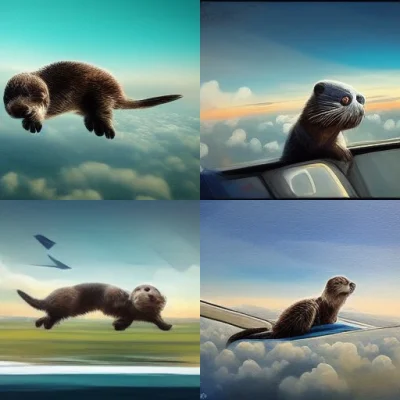 EndThis - #ai Jak wygląda wzrost wykładniczy? #midjourney "otter using wifi on an air...