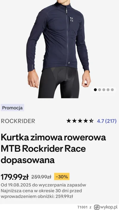 T1001 - @kuraku: kurteczka mtb rockraider race i tylko potówka pod spód, na obecne 10...