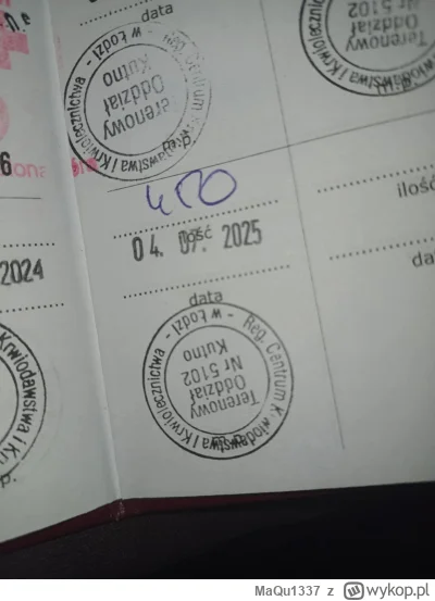 MaQu1337 - 119 270 - 450 = 118 820
Data donacji - 06.07.2025
Rodzaj donacji - krew pe...