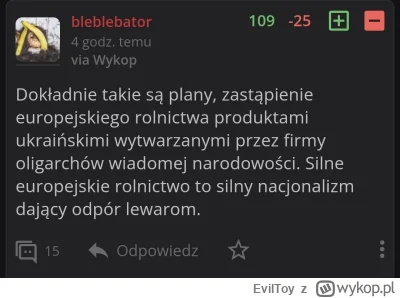 EvilToy - Dokładnie takie są plany - przedstawiciele europejskich państw, chcą zaorać...