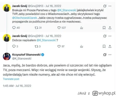 JAn2 - Oto co Stanowski gadał o #tvpis w 2022 roku (ʘ‿ʘ)

Macie swojego obiektywnego ...