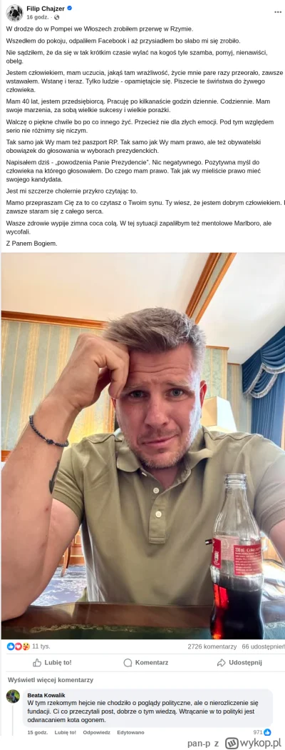 pan-p - Filip Chajzer Stacja XII - 'Uronił łzę na wakacjach we Włoszech i przepraszał...