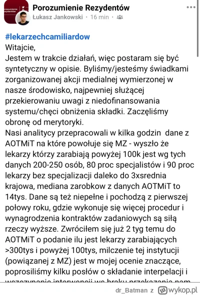 dr_Batman - Takie te wasze dane z d--y wykopki, że w publicznej ochronie zdrowia powy...