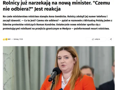 Krystyna86 - minister rolnictwa rządu eksperckiego xD rocznik 91, wcześniej sekretarz...