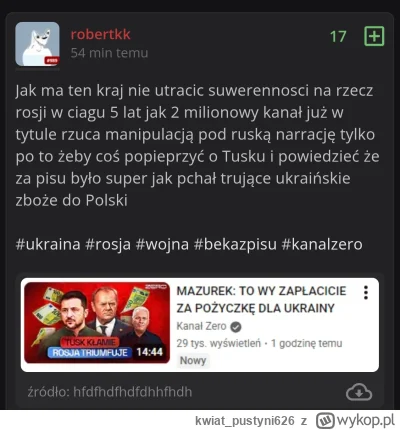 kwiat_pustyni626 - #ukraina 

Jako że wpis Roberta o manipulacji jest manipulacją to ...