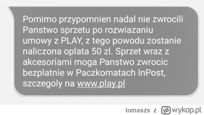 tomaszs - Ciąg dalszy historii Play. Play nie dostarczyło do tej pory kopii umowy i c...