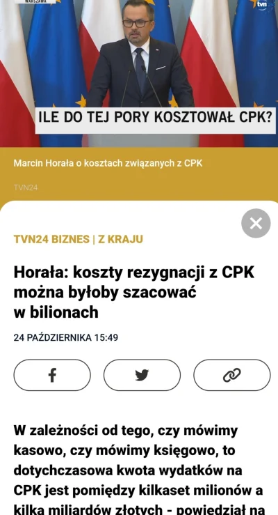 ArtyzmPoszczepienny - Marcin Horała stwierdził dziś, że na ewentualnej rezygnacji z C...