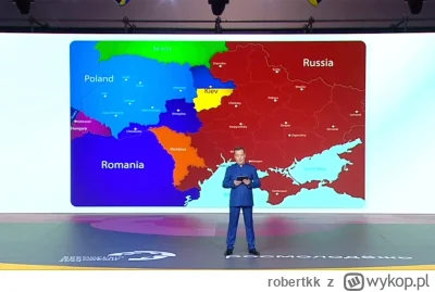 robertkk - pijany miedwiediew pokazal mape z podzialem ukrainy, a ludzie sie smieja, ...