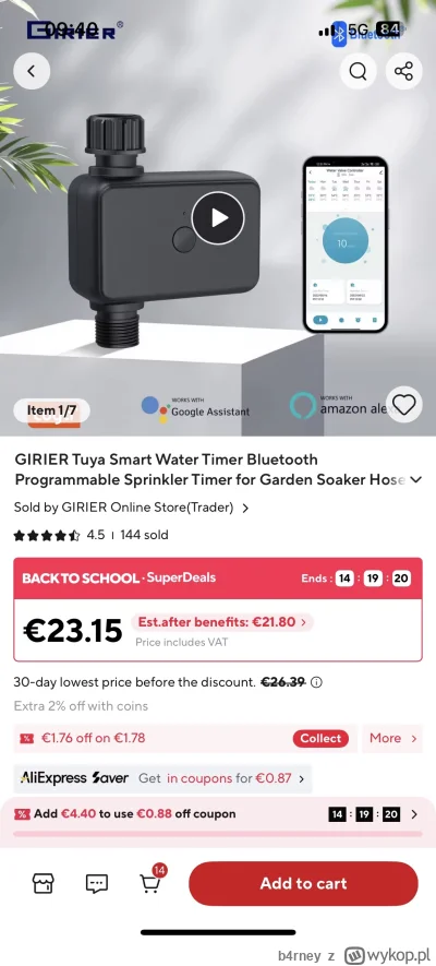 b4rney - @masiej kupiłem ten mamie i jest zadowolona. Można postawiać np ilość litrów...