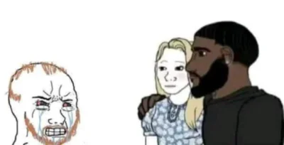 Chodtok - kałfrederussek kiedy tylko zobaczy osobę o ciemniejszym kolorze skóry:

#pr...