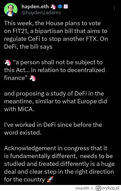 emjot86 - Nie tylko etf, sa tez inne dobre wiesci dla #ethereum #defi
#kryptowaluty