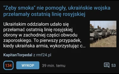 KRS - co się stało z Mirko, że o przełamaniu obrony w zaporoskim dowiaduje się z Głów...