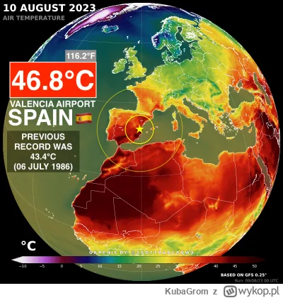 KubaGrom - Kolejna fala upałów w Hiszpanii. W Walencji ustanowiony nowy rekord absolu...