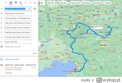 loolQ - Cześć
Planuję w tym roku urlop w Słowenii, trasa jak poniżej. Poleci ktoś jak...