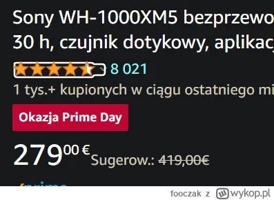 fooczak - >WH1000-XM5

@Faley: biale tyle samo