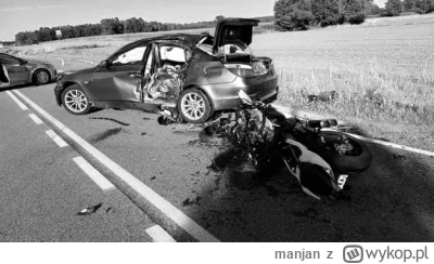 manjan - Tak naprawdę, to albo ten policjant wjechał w BMW, albo BMW jechało bokiem d...