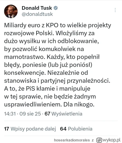 hosearkadiomorales - Tusk się wściekł ( ͡º ͜ʖ͡º) #polityka #heheszki #kpo
