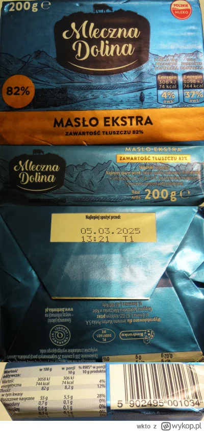 wkto - #listaproduktow
#masloekstra 82% Mleczna Dolina #biedronka
aktualny skład
prod...