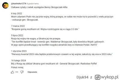 Djuk94 - Generał Waldemar Skrzypczak to idealny przykład, że można gadać bzdury, byle...