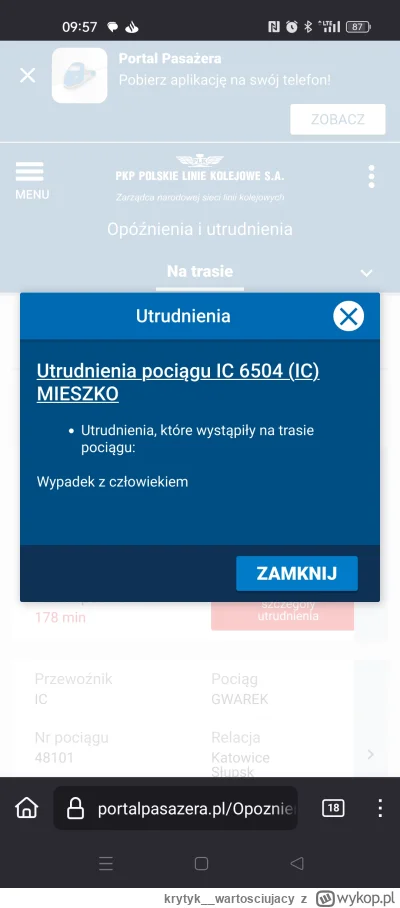 krytyk__wartosciujacy - Chciałby se chłop pojechać nad morze a tu opóźnienie
#pkp