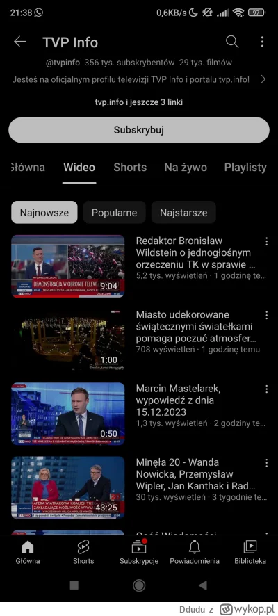 Ddudu - #tvpis #tvpinfo kto zarządza jutubowym kontem tvp info? Nie ten perejra cały?...