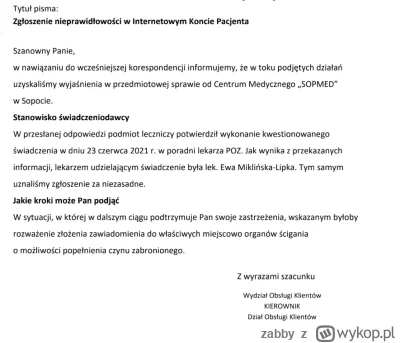 zabby - @salvador94: to jest standardowa odpowiedz NFZ, nawet nie byłem w tym mieście...