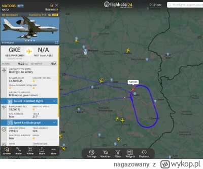nagazowany - Ten AWACS chroni loty rosyjskie przed dronami czy po co on tu?
#wojna