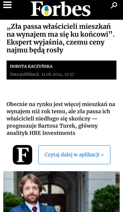 affairz - #nieruchomosci turas w forbes, niestety nie okładka ale może i tak styknie ...