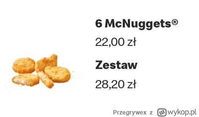 Przegrywex - Ciekawostka.
Wiedzieliście, że 6 szuk McNuggets w Polsce kosztuje już ~2...
