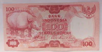 Barakun91 - #numizmatyka #banknoty #hobby
100 Rupiah z Indonezji (1977)