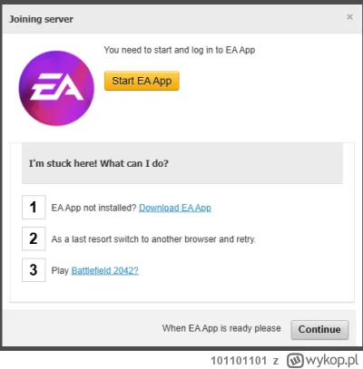 101101101 - Ostatnio próbowałem włączyć sobie BF3 multi i nie mogę. Pisze mi, że nie ...