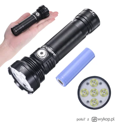 polu7 - Astrolux EP05 5x LH351B 2500lm Flashlight w cenie 18.6$ (74.37 zł) | Najniższ...