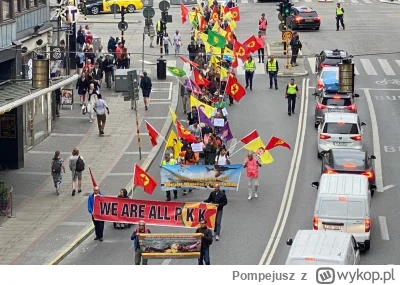 Pompejusz - W Szwecji również Partia Pracujących Kurdystanu robi marsze ulicami Sztok...