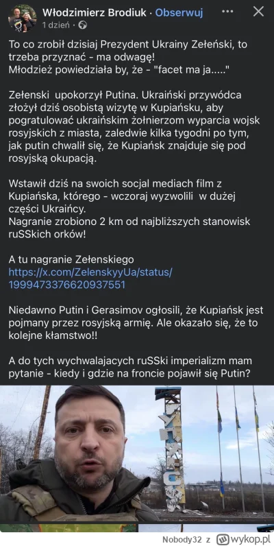 Nobody32 - Putin już założył swoje specjalne buty aby być wyższym? 
#ukraina #rosja #...