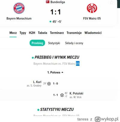 taress - #mecz Ma ktoś wideo z gola Potulskiego z Bayernem?
