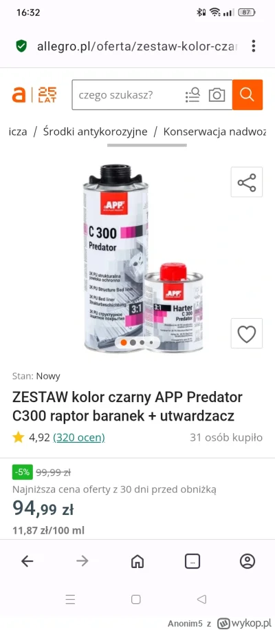 Anonim5 - @fabek  @Def_ a wytłumaczy ktoś laikowi jak to mieszać? Cały utwardzacz raz...